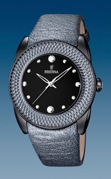 Ремешок для часов FESTINA оригинал из кожи теленка серый 24 мм для часов FESTINA DREAM (F16591/D)
