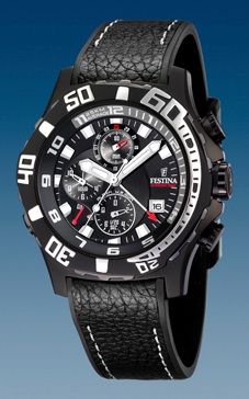 Ремень Festina BC06131, из кожи телёнка, черный, размер 22 мм