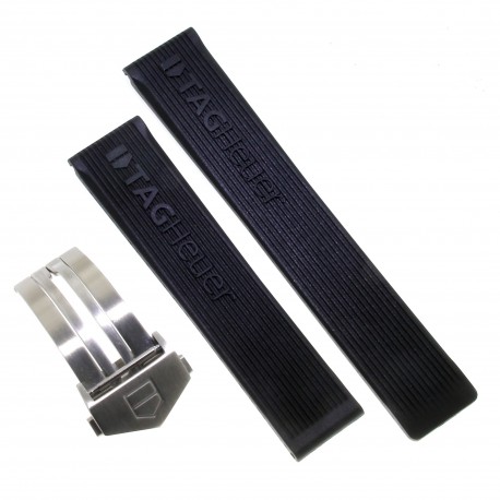 Ремень Tag Heuer FT6024, из каучука, черный