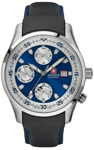 Ремень Swiss Military Hanowa STL 06-4192.04.003, прямой, без интеграции в корпус, из кожи телёнка, размер 22 мм