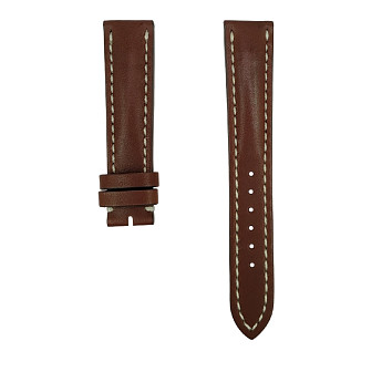 Ремень Breitling 416X, из кожи телёнка, коричневый, размер 18/16 мм