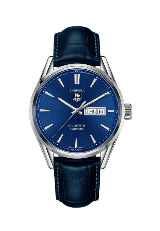 Ремень Tag Heuer FC6292, из кожи аллигатора, синий