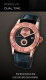 Ремень Corum 0480/00166, из кожи аллигатора, черный, размер 22/18 мм