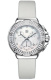 Ремень Tag Heuer FC6219, из кожи телёнка и сатина, белый
