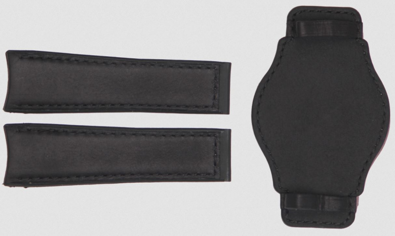 Ремешок CORUM оригинал для мужских часов черный из кожи теленка без вставок (0480/90853)