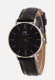 Ремень Daniel Wellington 0813DW, из кожи телёнка, черный, размер 18 мм