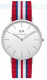 Ремень Daniel Wellington 0412DW, из нейлона, триколор, размер 20 мм