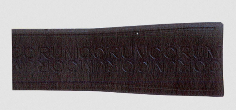 Ремень Corum 0480/90475, из каучука, черный, размер 24/20 мм