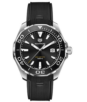 Ремень Tag Heuer FT6141, из каучука, черный