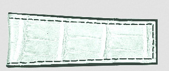 Ремень Corum 0480/90520, из кожи аллигатора, белый, размер 24/20 мм