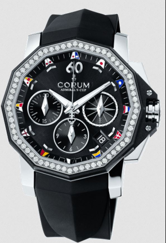 Ремень Corum 0480/00318, из каучука, черный, размер 21/18 мм