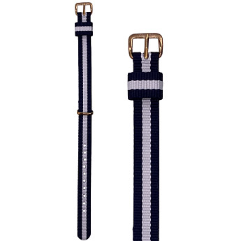 Ремень Daniel Wellington DW00200066, из нейлона, сине-белый, размер 13 мм