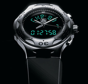 Ремень Tag Heuer FT6000, из каучука, черный