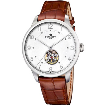 Ремень Perrelet A1087S1, из кожи аллигатора, коричневый, 20/18 мм