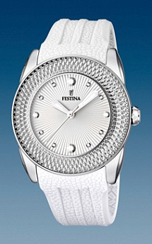 Ремень Festina BC07757, из каучука, белый, размер 24 мм